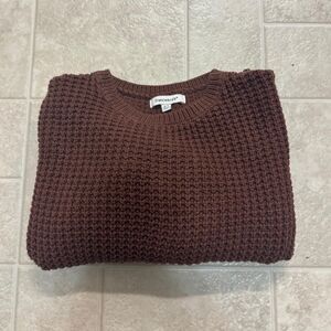Francesca-s Women's Brown and Burgundy Jumper